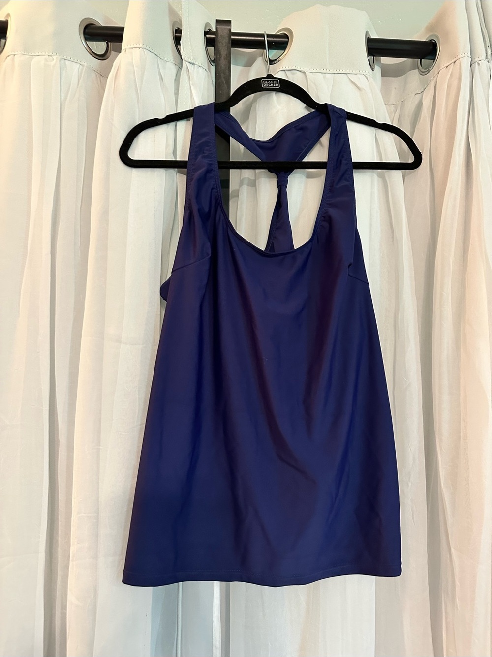 Navy and White Sport Swim Set with Solid Blue Razor Back Tank Cover Shirt - Picture 10 of 16